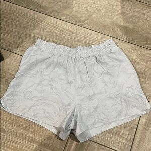 Mono B White Athletic Shorts Lightweight Comfort (A)